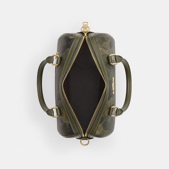 NWT Coach Outlet Rowan Satchel Bag In Signature Camo Print - Picture 3 of 7